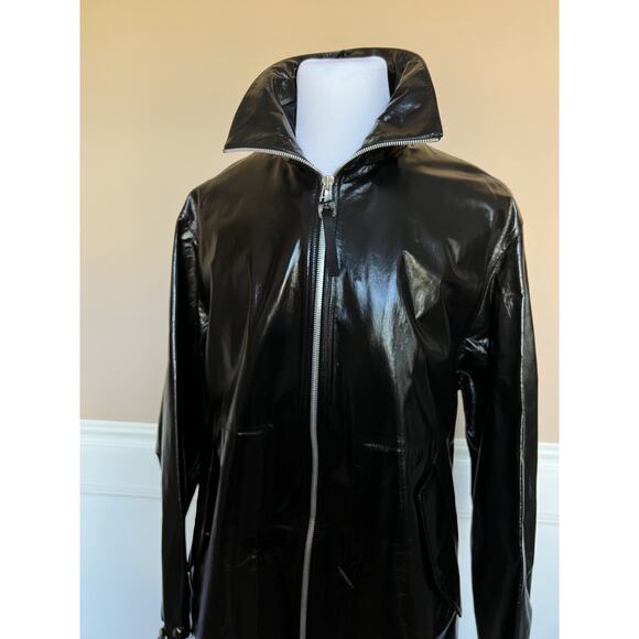 Bottega Veneta Women's Coat in Shiny Leather Black 633444 Small NWT $7500 - Picture 14 of 16